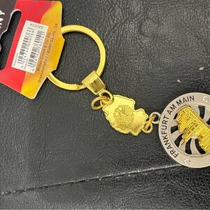 Frankfurt Am Main Gold and Silver Keychain